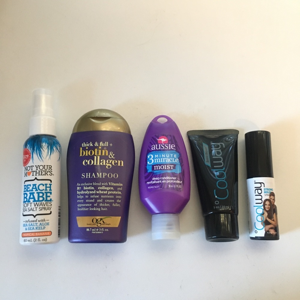 NWT 5 Piece OGX Aussie Hair Styling Travel Set